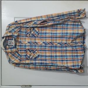 BKE VINTAGE ATHLETIC FIT PEARL SNAPS SIZE 2XL